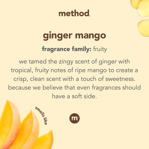 Method Ginger Mango Scent Fabric Softener Liquid 53.5 oz 1 pk, Pack of 4