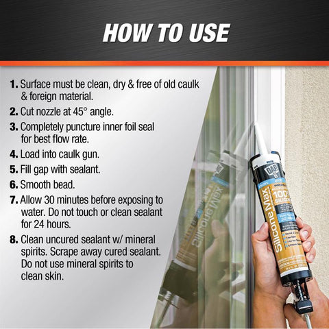DAP Silicone Max Gray Silicone All Purpose Sealant 10.1 oz, Pack of 12