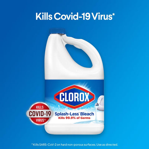 Clorox Splash-Less Regular Scent Bleach 117 oz, Pack of 3