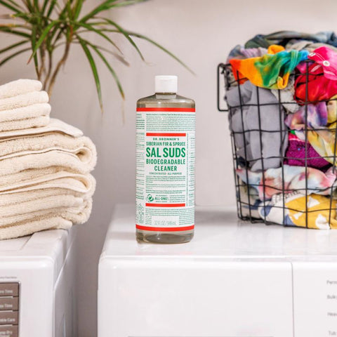 Dr. Bronner's Sal Suds Pine Scent Concentrated Organic Biodegradable Cleaner Liquid 32 oz, Pack of 12