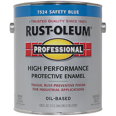 Professional K7725402 Enamel Paint, Oil Base, Gloss Sheen, Safety Blue, 1 gal, Can, 265 to 440 sq-ft/gal Coverage Area, Pack of 2