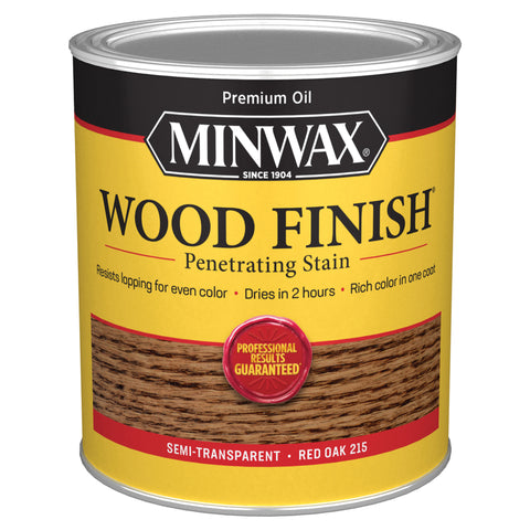 Minwax Wood Finish Semi-Transparent Red Oak Oil-Based Penetrating Wood Stain 1 qt, Pack of 4