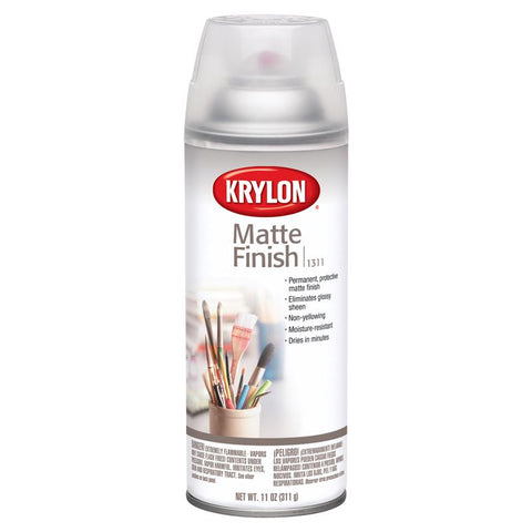 Krylon Matte Finish Clear Finish Spray Coating 11 oz, Pack of 6