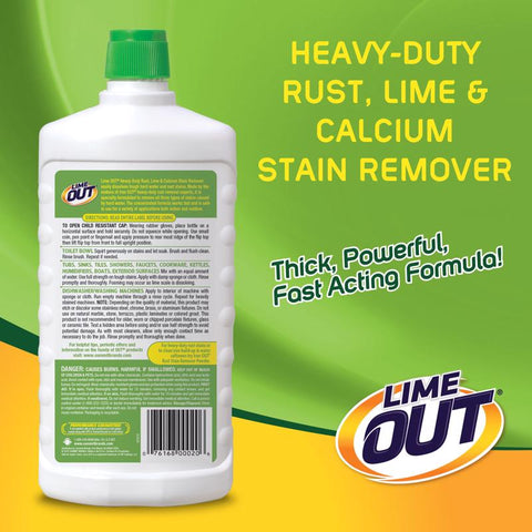 LimeOut Extra No Scent Rust & Calcium Stain Remover 24 oz Liquid, Pack of 6