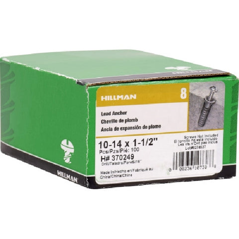 Hillman Wood Screw Anchor 10-14 Dia. x 1-1/2 in. L Each