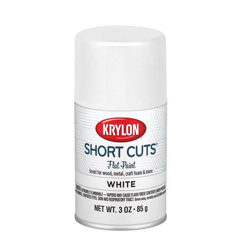 Krylon Short Cuts Flat White Spray Paint 3 oz, Pack of 6, Pack of 6