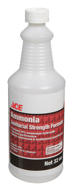 Ace Ammonia 32 oz. Liquid For Multi-Surface Shell Lumber and Hardware Ace Ammonia 32 oz. Liquid For Multi-Surface Shell Lumber and Hardware