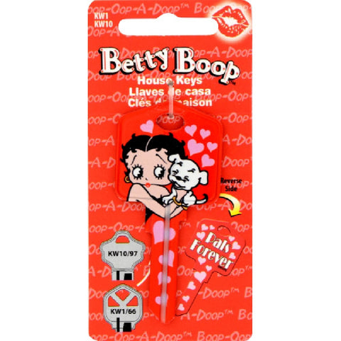 Howard Keys Betty Boop Betty Boop Pals Forever House/Office Key Blank Single sided For Kwikset