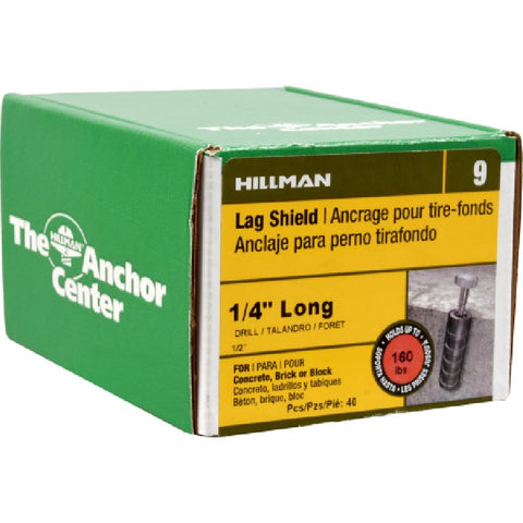 Hillman Lag Shields 1/4 in. Long 40 pk