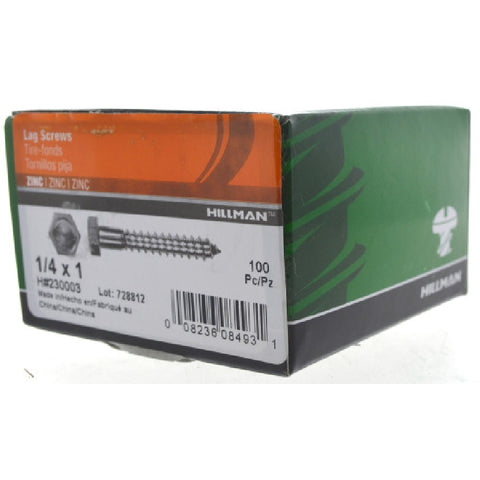 Hillman 1/4 in. x 1 in. L Hex Lag Screw