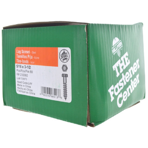 Log Screw Shell Hillman 5/16 in. x 3-1/2 in. L Hex Lag Screw – Shell Lumber and Hardware