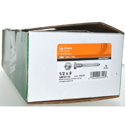 Hillman 1/2 in. x 8 in. L Hex Lag Screw