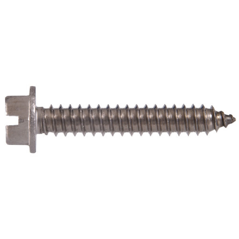 Hillman Hex Washer Slotted Drive Sheet Metal Screws Stainless Steel 6 ...
