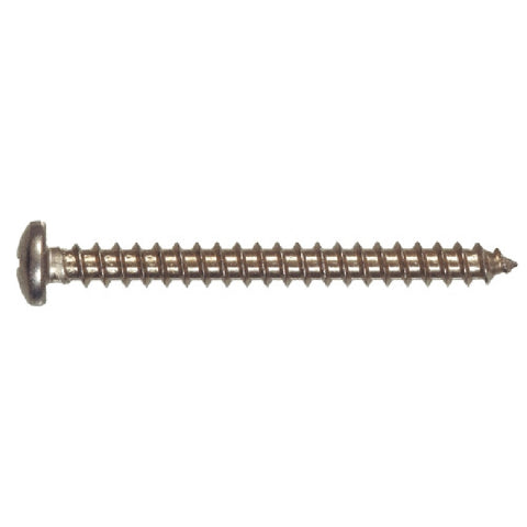 Hillman Pan Head Phillips Drive Sheet Metal Screws Stainless Steel 8 x 2 in. L 100 per box