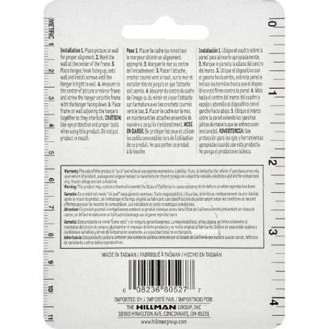 Hillman AnchorWire 3 lb. Steel Flush-Mount Picture Hanger 2 pk