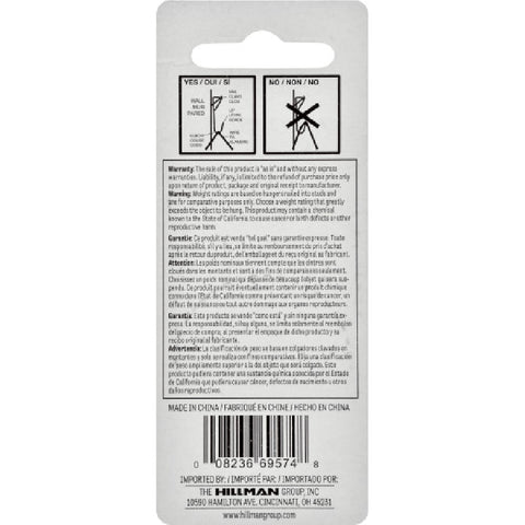 Hillman AnchorWire 30 lb. Steel Standard Picture Hanger 6 pk