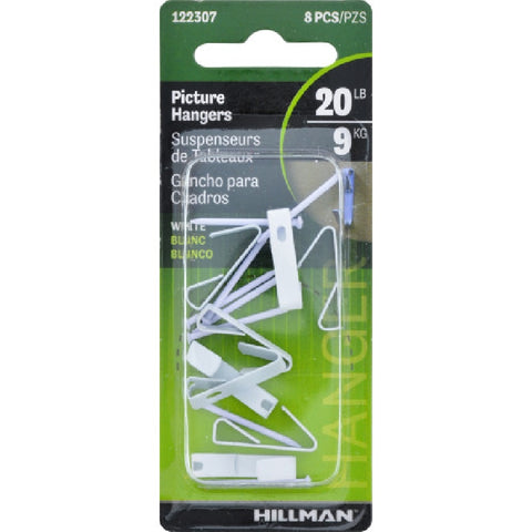 Hillman AnchorWire 20 lb. Steel Standard Picture Hanger 8 pk
