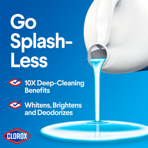 Clorox Splash-Less Fresh Meadow Scent Bleach 77 oz, Pack of 6