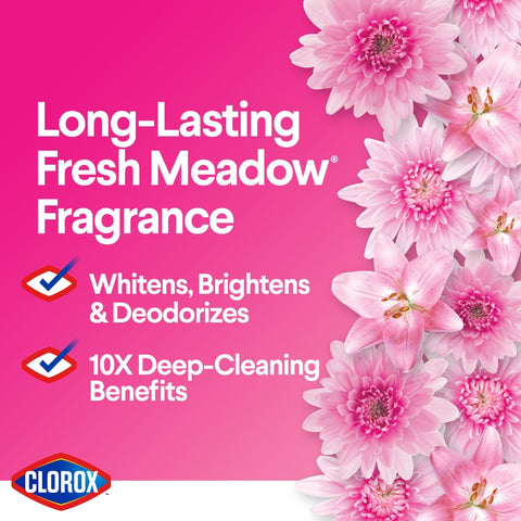 Clorox Splash-Less Fresh Meadow Scent Bleach 77 oz, Pack of 6