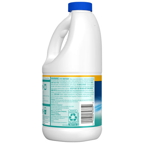 Clorox Splash-Less Clean Linen Scent Bleach 40 oz, Pack of 6