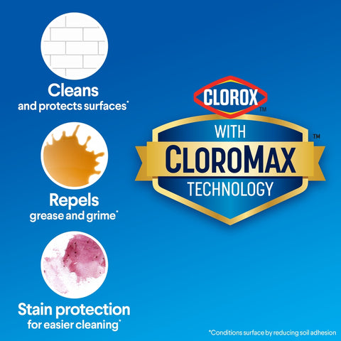 Clorox Splash-Less Clean Linen Scent Bleach 40 oz, Pack of 6