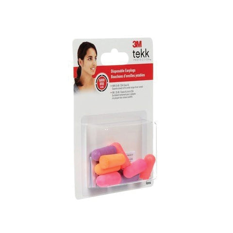 Tekk Disposable Ear Plugs 32 dB Orange/Purple 4 pair