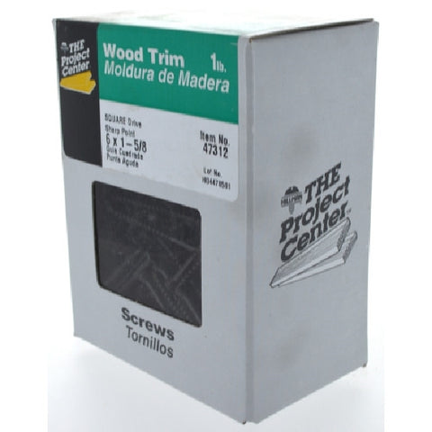 Ace Trim Screws No. 6 x 1-5/8 in. L Black Phosphate Steel 1 lb.