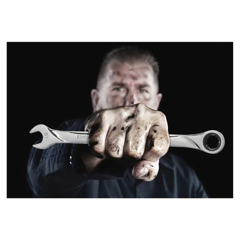 Ace Pro Series GearWrench 19 mm x 19 mm Metric Alloy Steel Ratcheting Combination Wrench