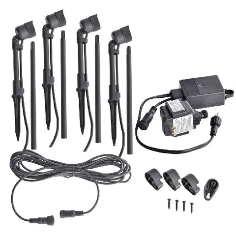 Paradise Low Voltage LED Spot Light Black 1.2 watts 4 pk