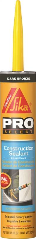 Sikaflex 90958/C437529 Non-Staining Construction Sealant, 10.1 oz, Cartridge, Dark Bronze, Paste