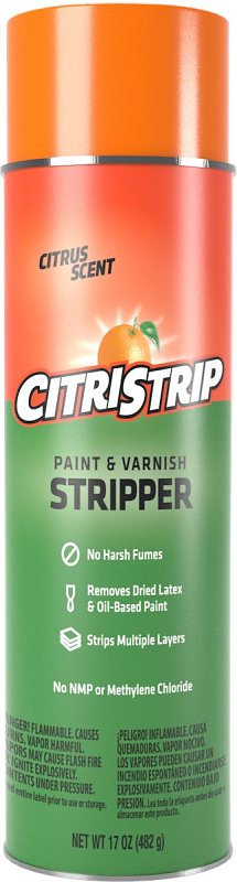 Citristrip ECSG807 Paint and Varnish Stripper, Gel, Orange, 17 oz, Aerosol Can