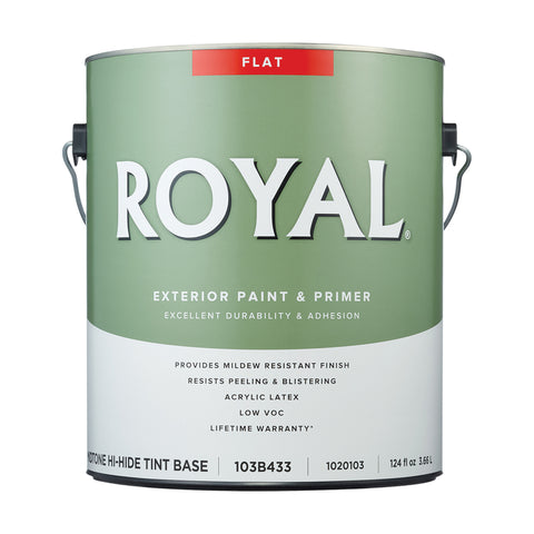 Royal Flat Tint Base Mid-Tone Base Paint Exterior 1 gal