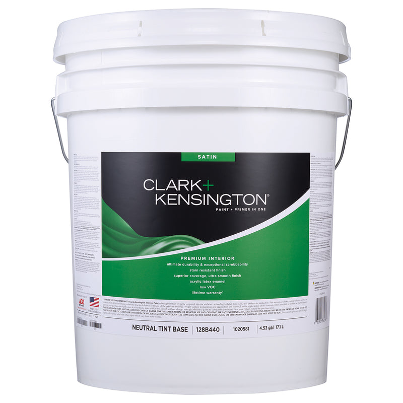 Clark+Kensington Satin Tint Base Neutral Base Premium Paint Interior 5 ...