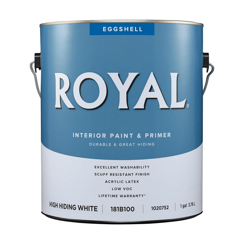 Royal Eggshell High Hiding White Water-Based Paint Interior 1 gal, Pac ...