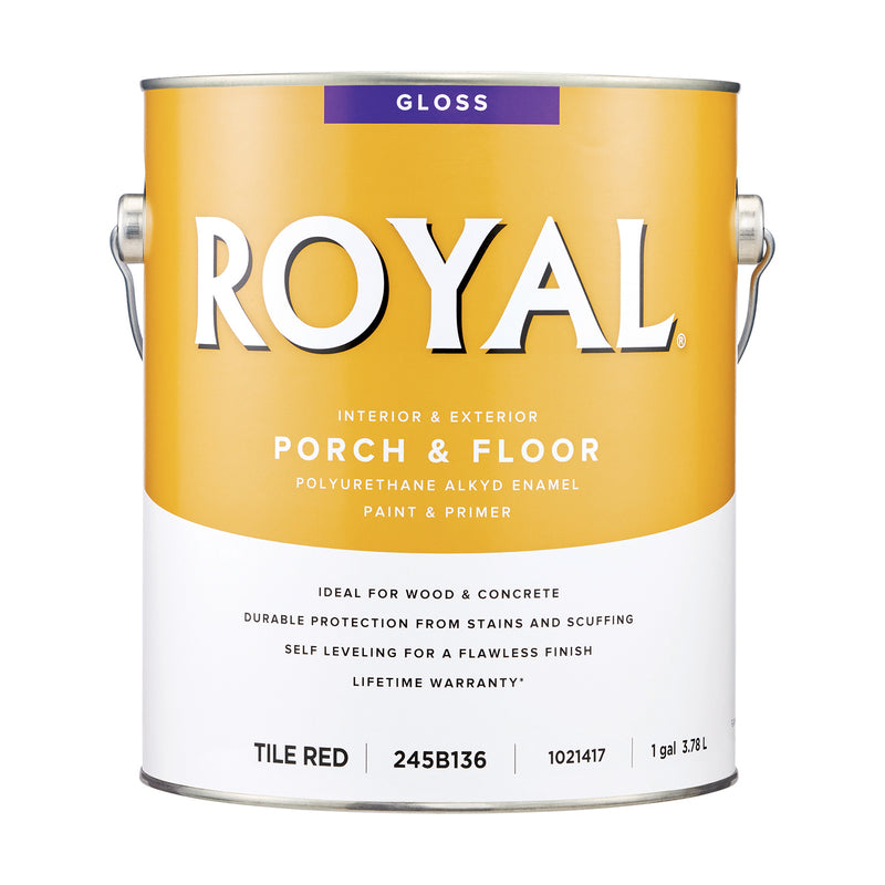Royal Gloss Tile Red Porch & Floor Alkyd Enamel 1 gal, Pack of 2 ...