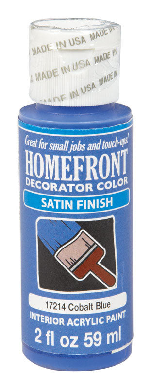 Homefront Satin Cobalt Blue Hobby Paint 2 oz, Pack of 3