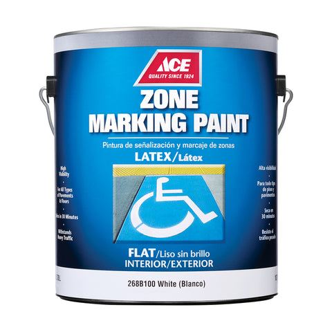 Ace White Traffic Zone Marking Paint 1 gal, Pack of 2