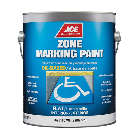 Ace White Zone Marking Paint 1 gal, Pack of 4