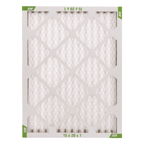 Ace 20 in. L x 15 in. W x 1 in. D Pleated Air Filter 8 MERV