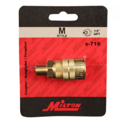 Tru-Flate Quick Change Coupler Brass 1/4 in. MNPT