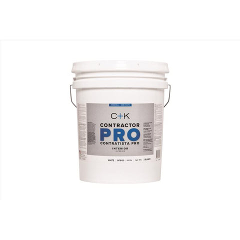 C+K Contractor Pro Eggshell White Water-Based Paint Interior 5 gal