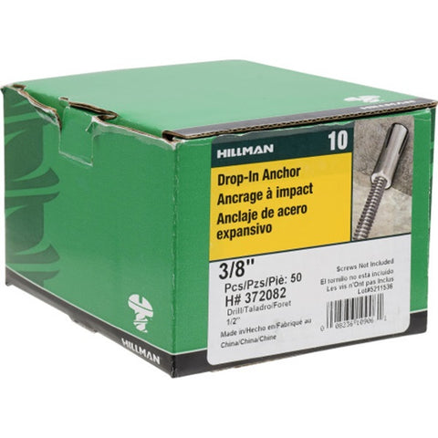 Hillman Drop-In Anchors 3/8 in. Dia. 50 pk