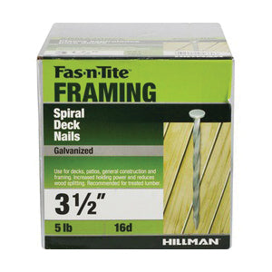 Ace Flat 3-1/2 in. L Deck Nail Spiral Hot-Dipped Galvanized Steel 5 lb.