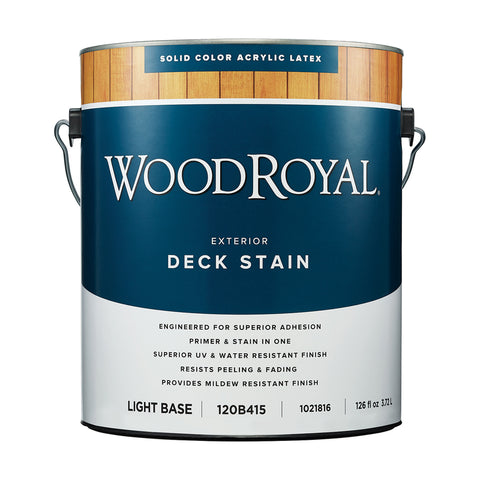 Ace Wood Royal Solid Tintable Flat Tint Base Light Base Acrylic Latex Deck Stain 1 gal, Pack of 4