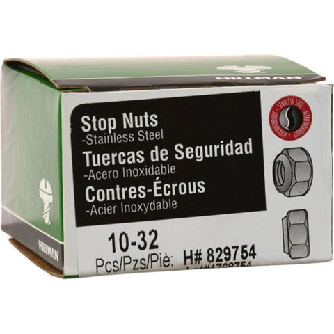 Hillman 10 Stainless Steel SAE Lock Nut 100 pk