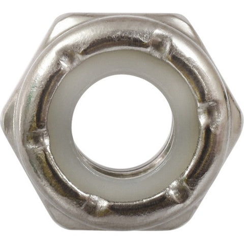 Hillman 1/4 Stainless Steel SAE Nylon Lock Nut 50 pk
