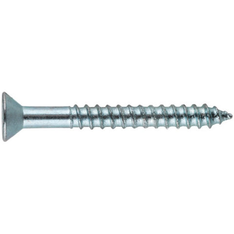 Hillman Flat Wood Screw No. 8 x 3 in. L Zinc Steel 100 pk