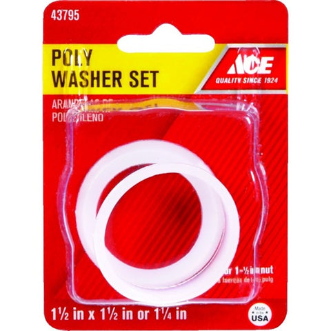 Ace 1-1/4 in. Dia. Plastic Poly Washer 2