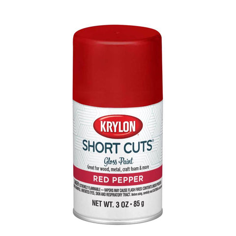 Krylon Short Cuts Gloss Red Pepper Spray Paint 3 oz, Pack of 6