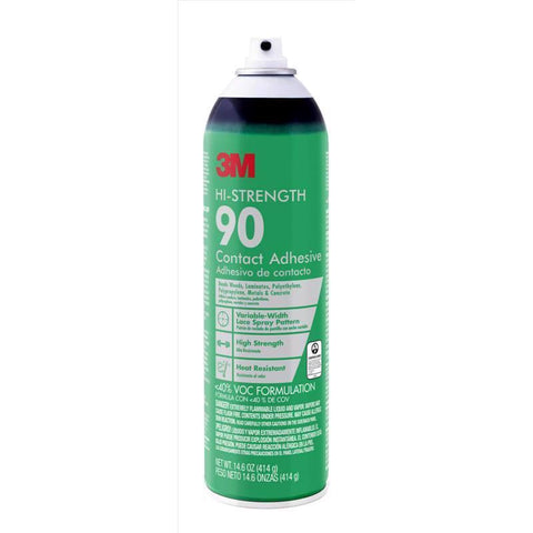 3M Hi Strength 90-VOC40DSC Spray Adhesive, Fruity, Sweet, Colorless, 14.6 oz Aerosol Can